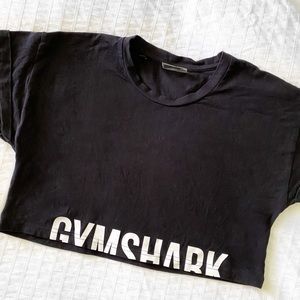 Gymshark Black Fraction Crop Top